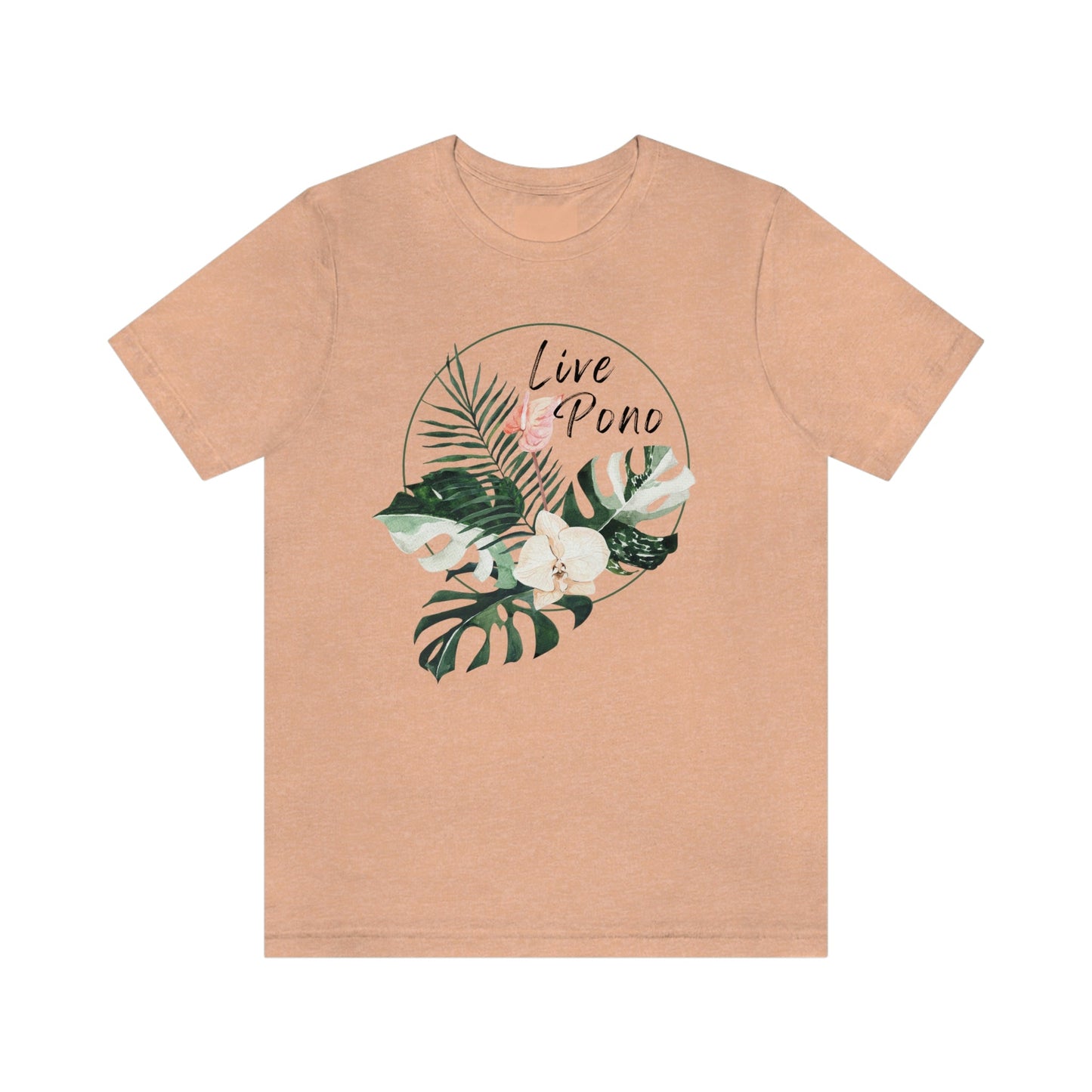 Live Pono Tropical Flower Unisex Jersey Tee - Global Village Kailua Boutique