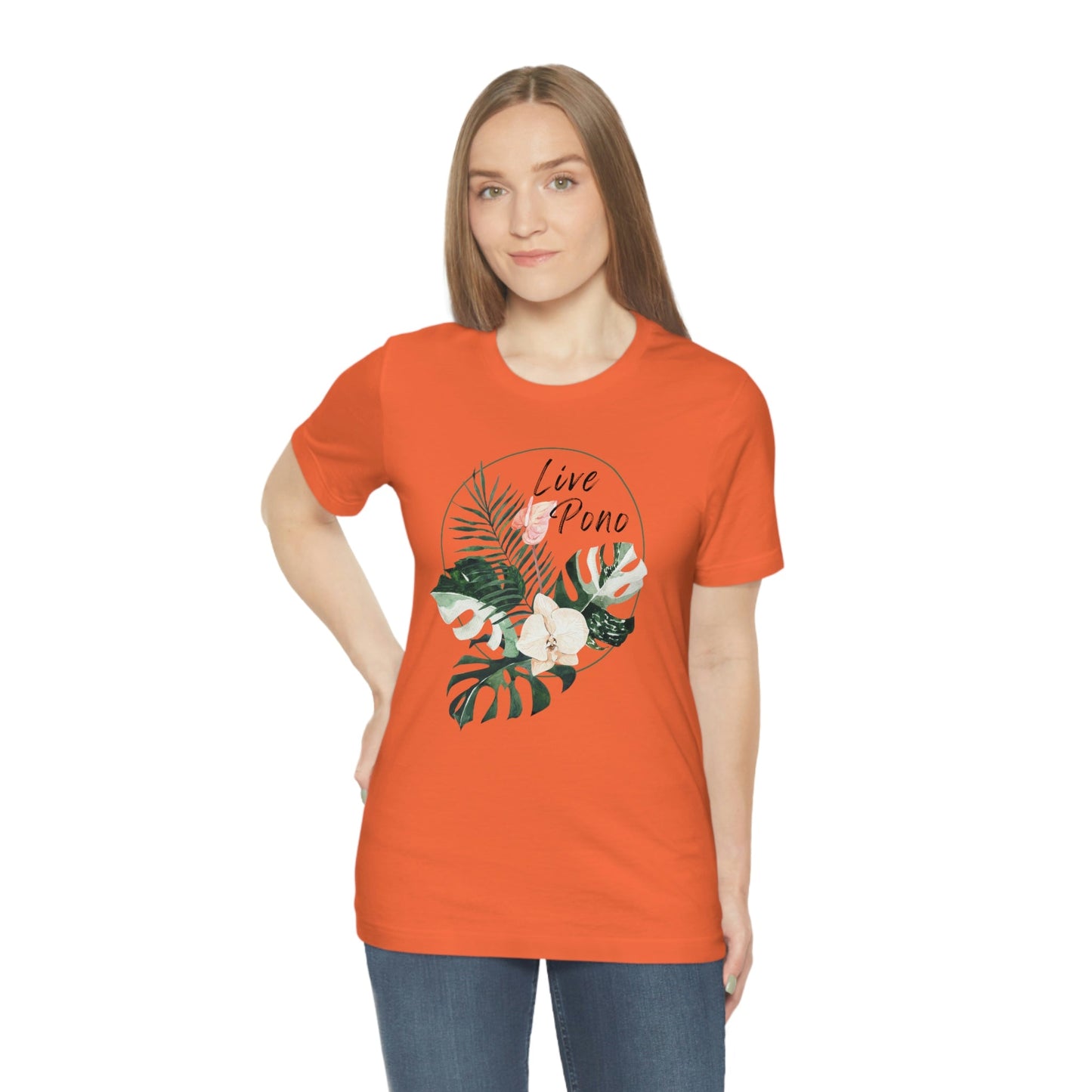 Live Pono Tropical Flower Unisex Jersey Tee - Global Village Kailua Boutique