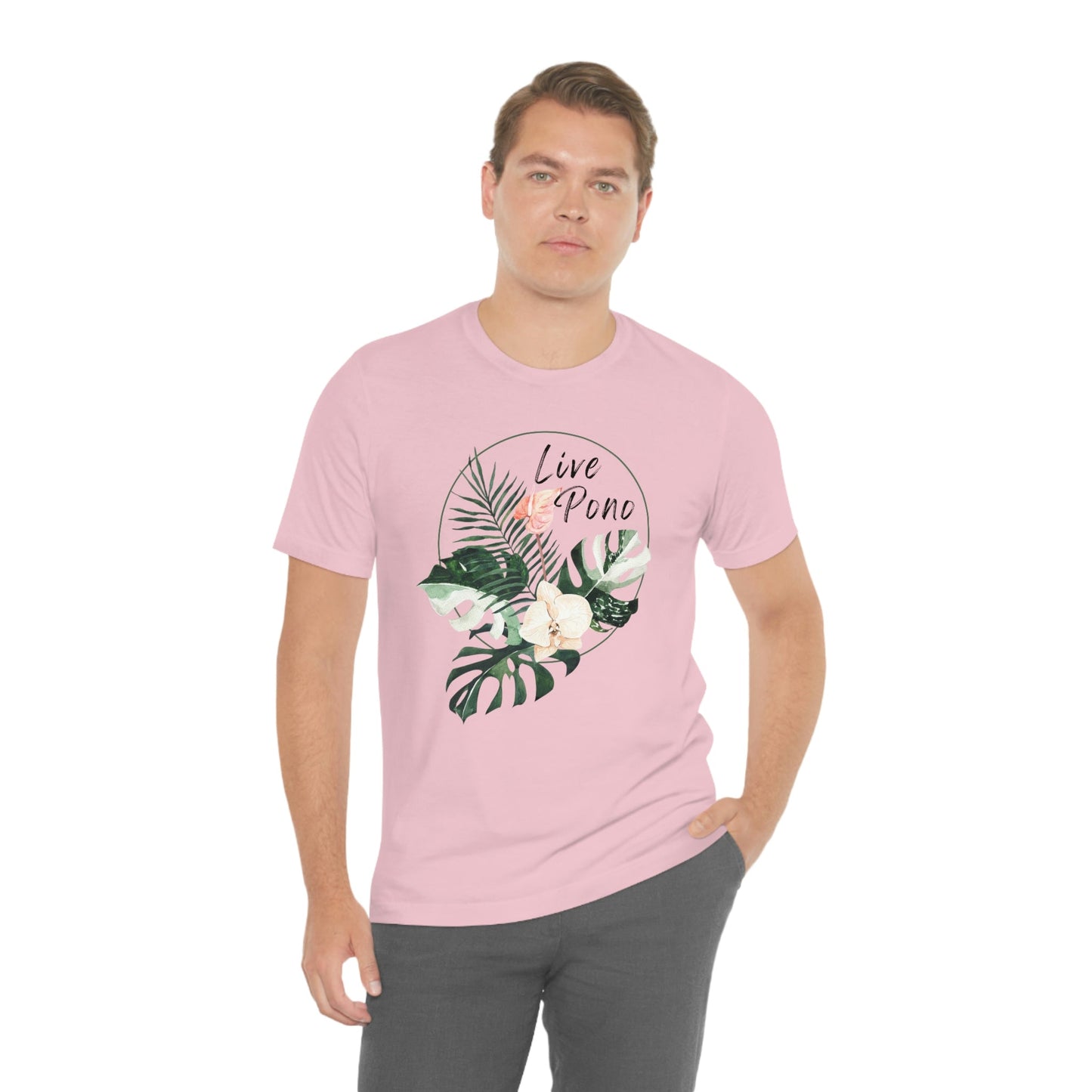 Live Pono Tropical Flower Unisex Jersey Tee - Global Village Kailua Boutique