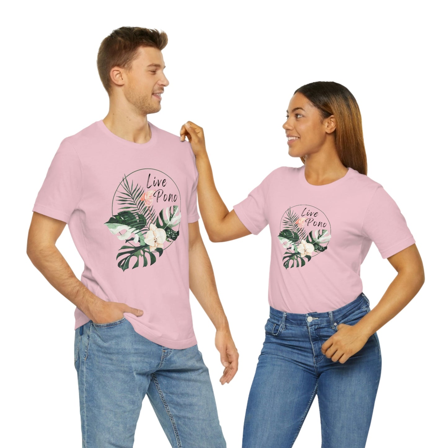 Live Pono Tropical Flower Unisex Jersey Tee - Global Village Kailua Boutique