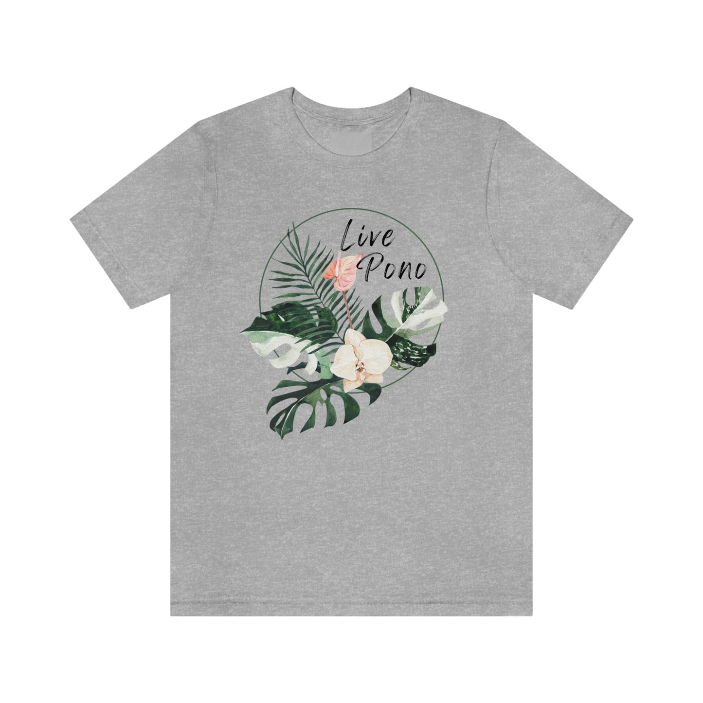 Live Pono Tropical Flower Unisex Jersey Tee - Global Village Kailua Boutique