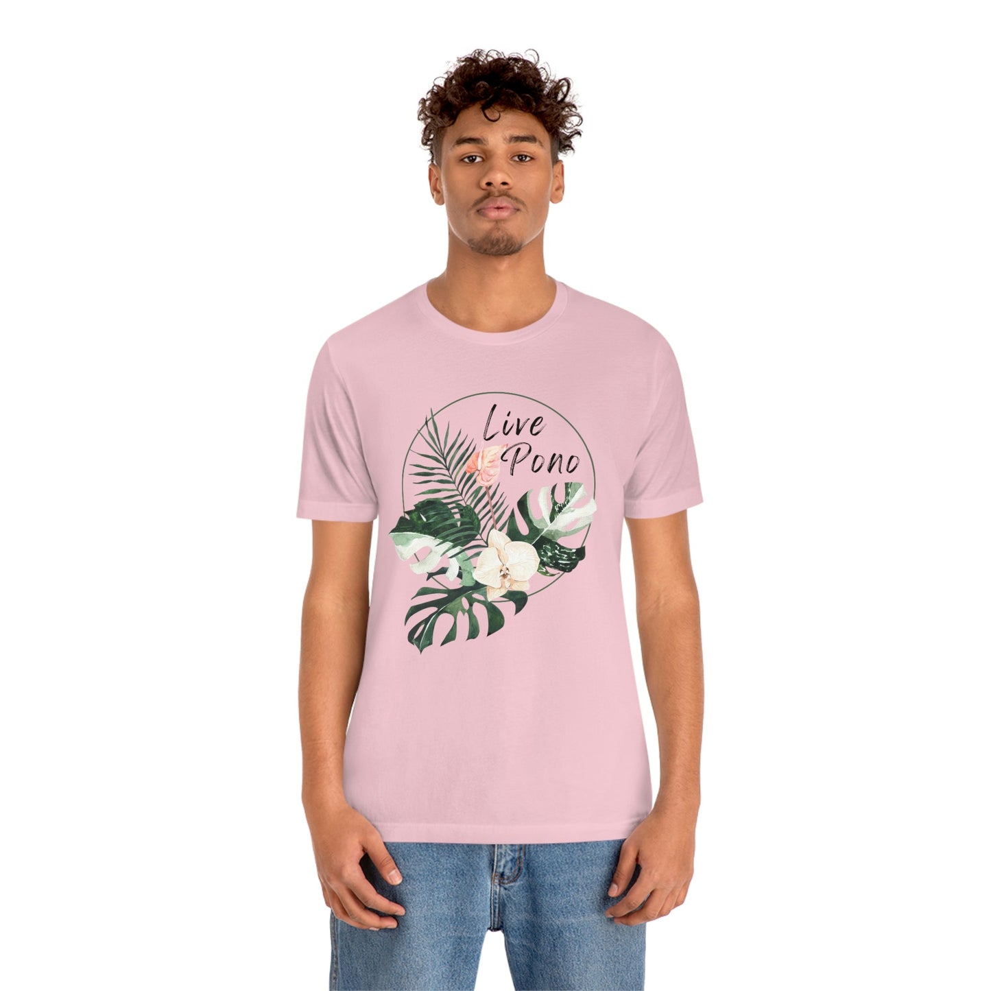 Live Pono Tropical Flower Unisex Jersey Tee - Global Village Kailua Boutique