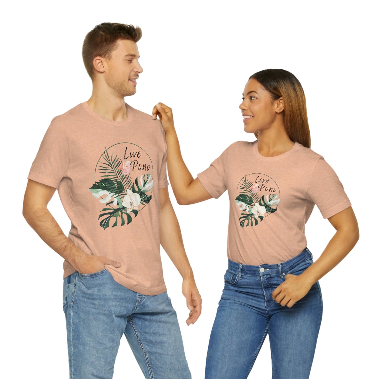 Live Pono Tropical Flower Unisex Jersey Tee - Global Village Kailua Boutique