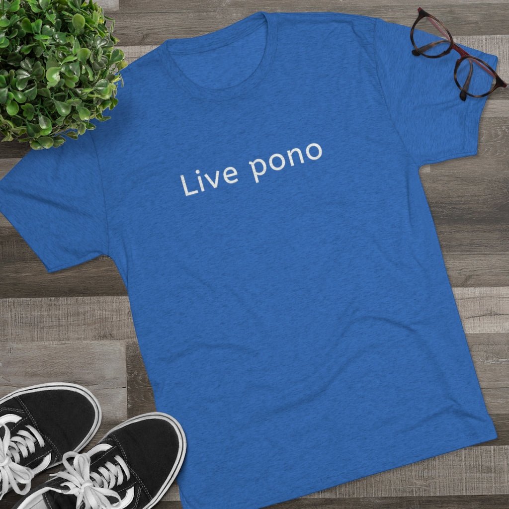 Live Pono Unisex Triblend Crew Tee Global Village Kailua Boutique