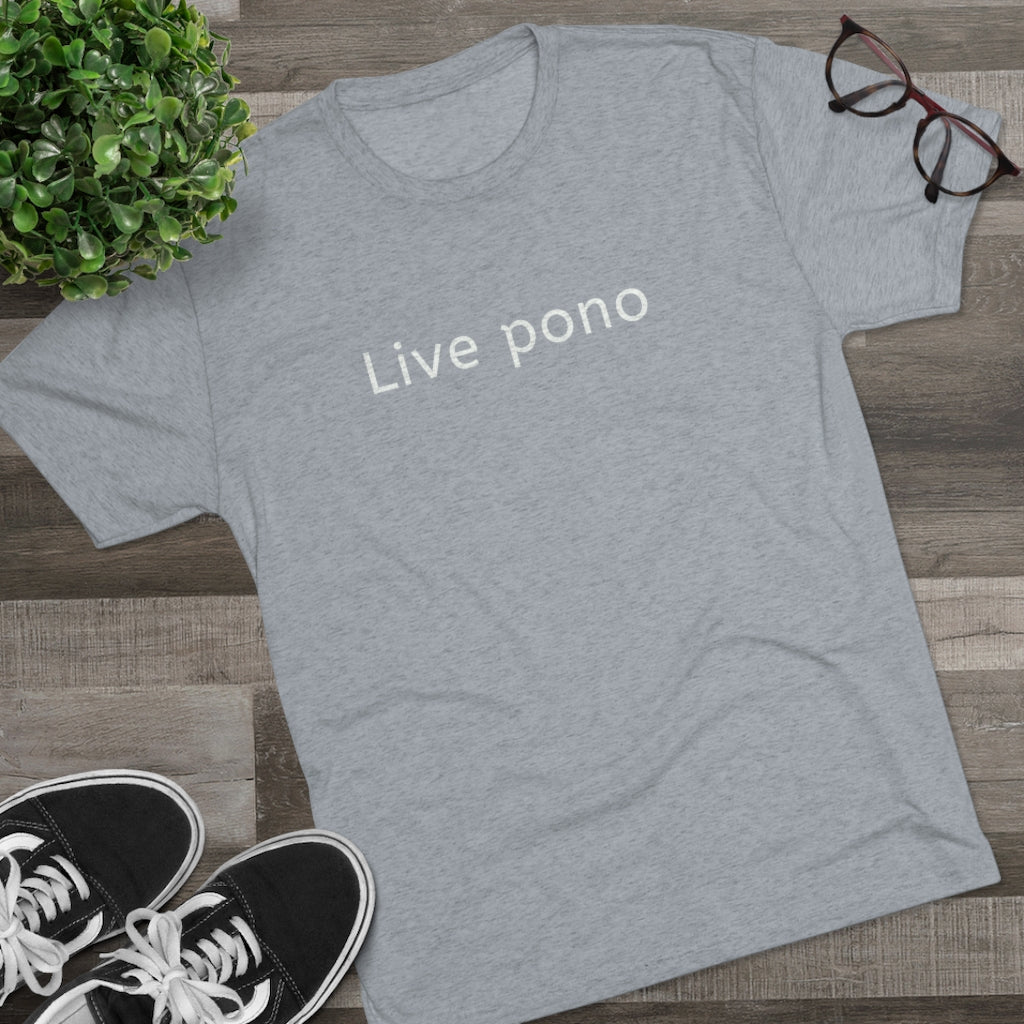Live Pono Unisex Triblend Crew Tee Global Village Kailua Boutique