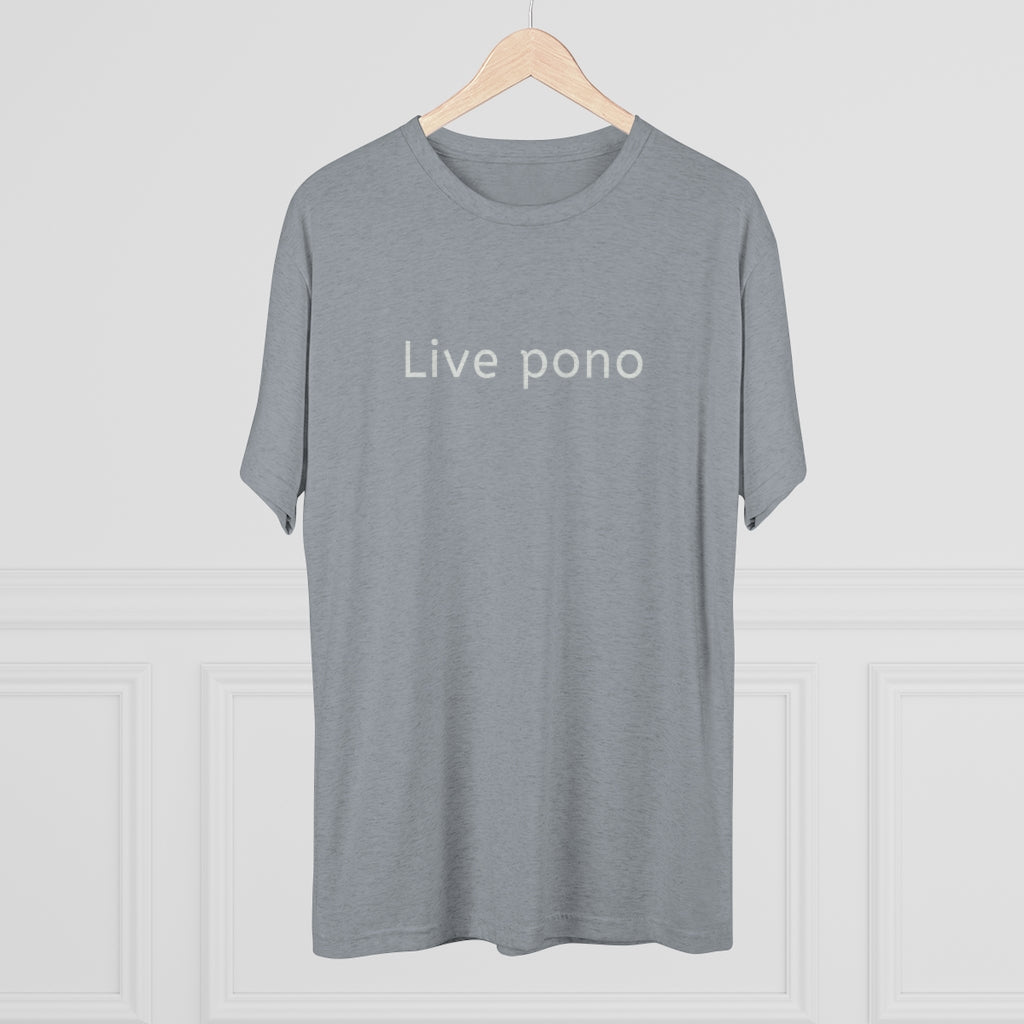Live Pono Unisex Triblend Crew Tee Global Village Kailua Boutique