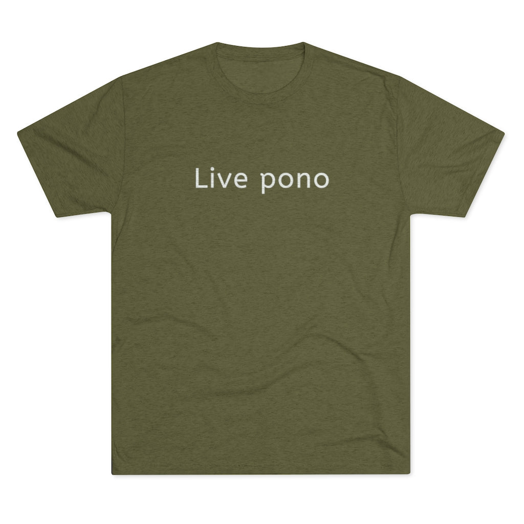 Live Pono Unisex Triblend Crew Tee Global Village Kailua Boutique