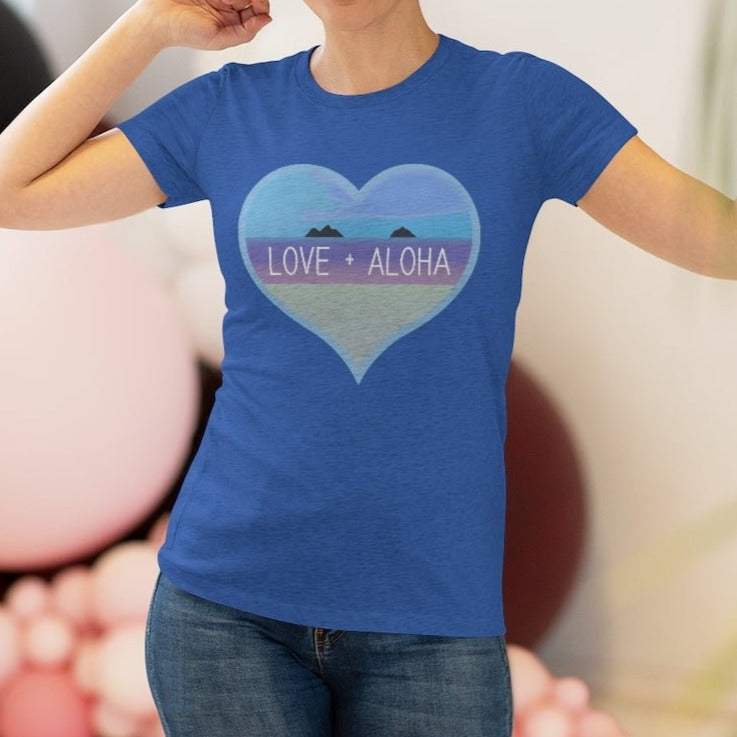 Love + Aloha Triblend Tee Global Village Kailua Boutique