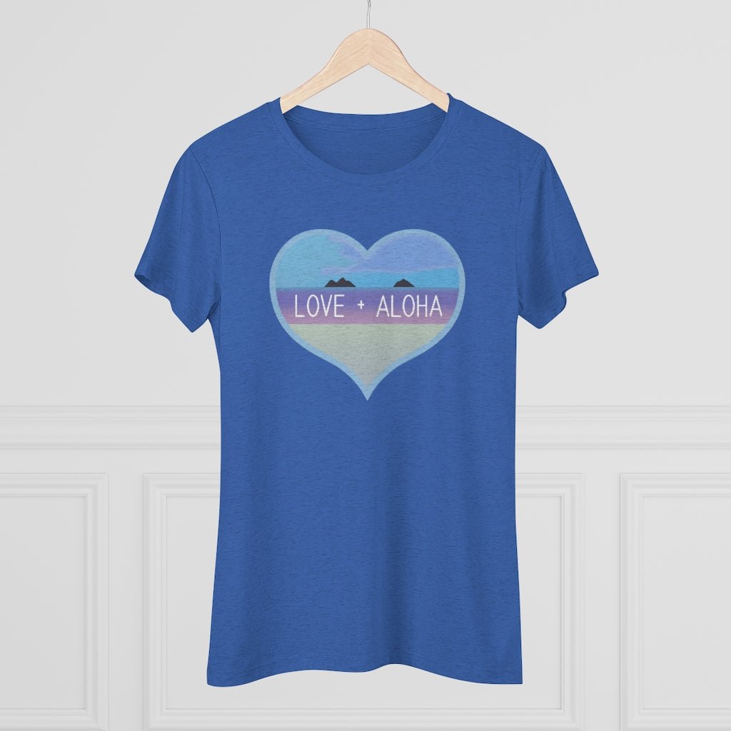 Love + Aloha Triblend Tee Global Village Kailua Boutique
