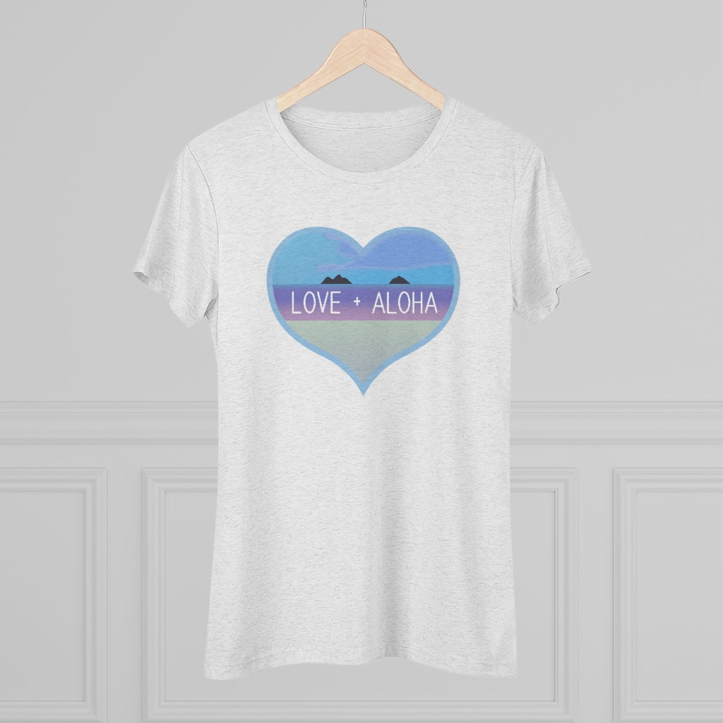 Love + Aloha Triblend Tee Global Village Kailua Boutique
