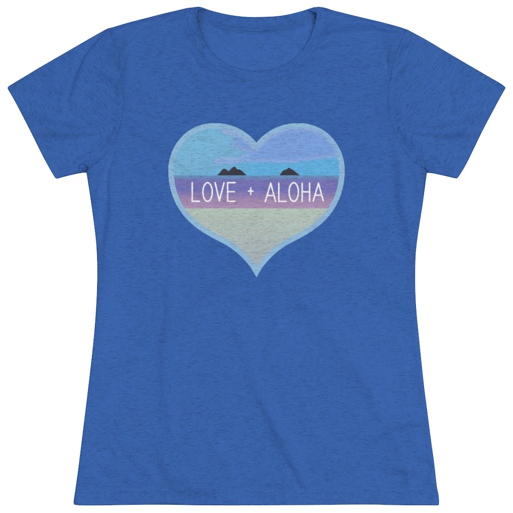 Love + Aloha Triblend Tee Global Village Kailua Boutique