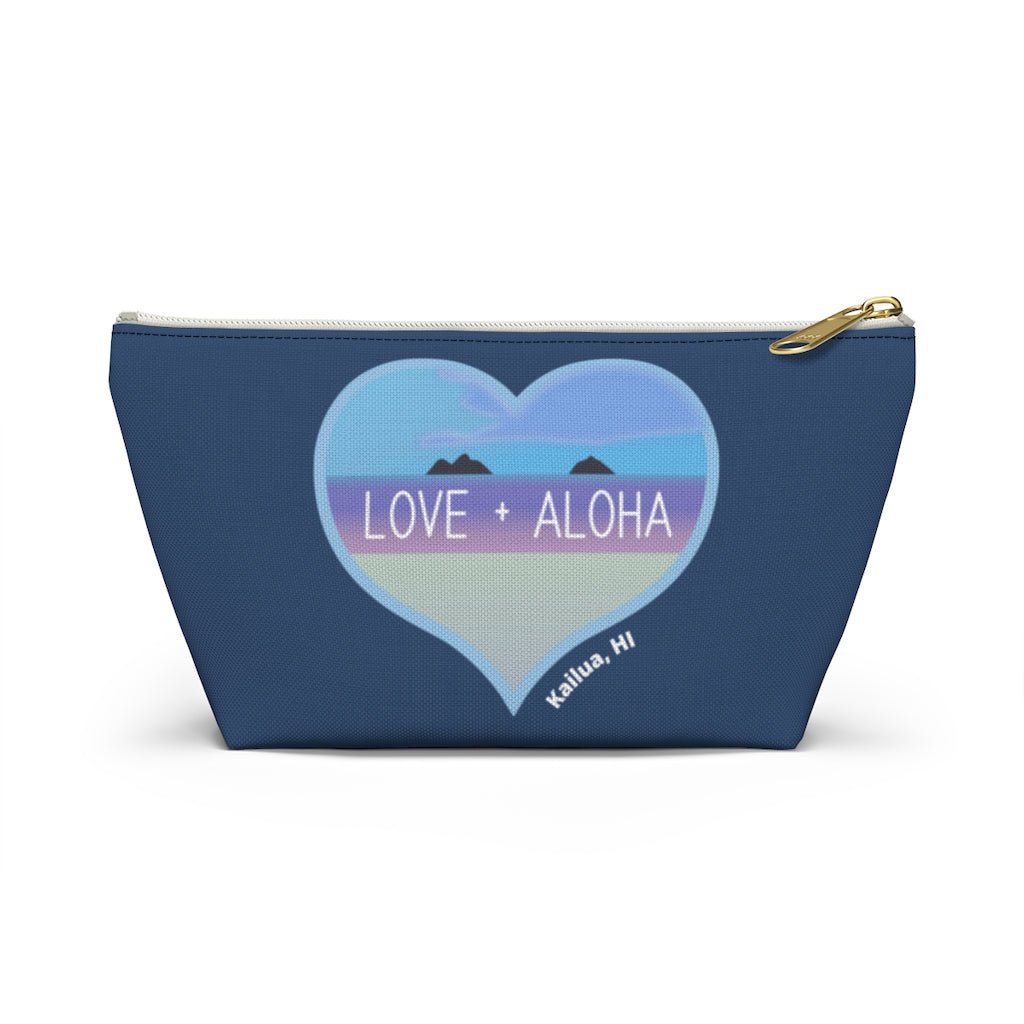 Love + Aloha Zip Pouch with T-Bottom Global Village Kailua Boutique