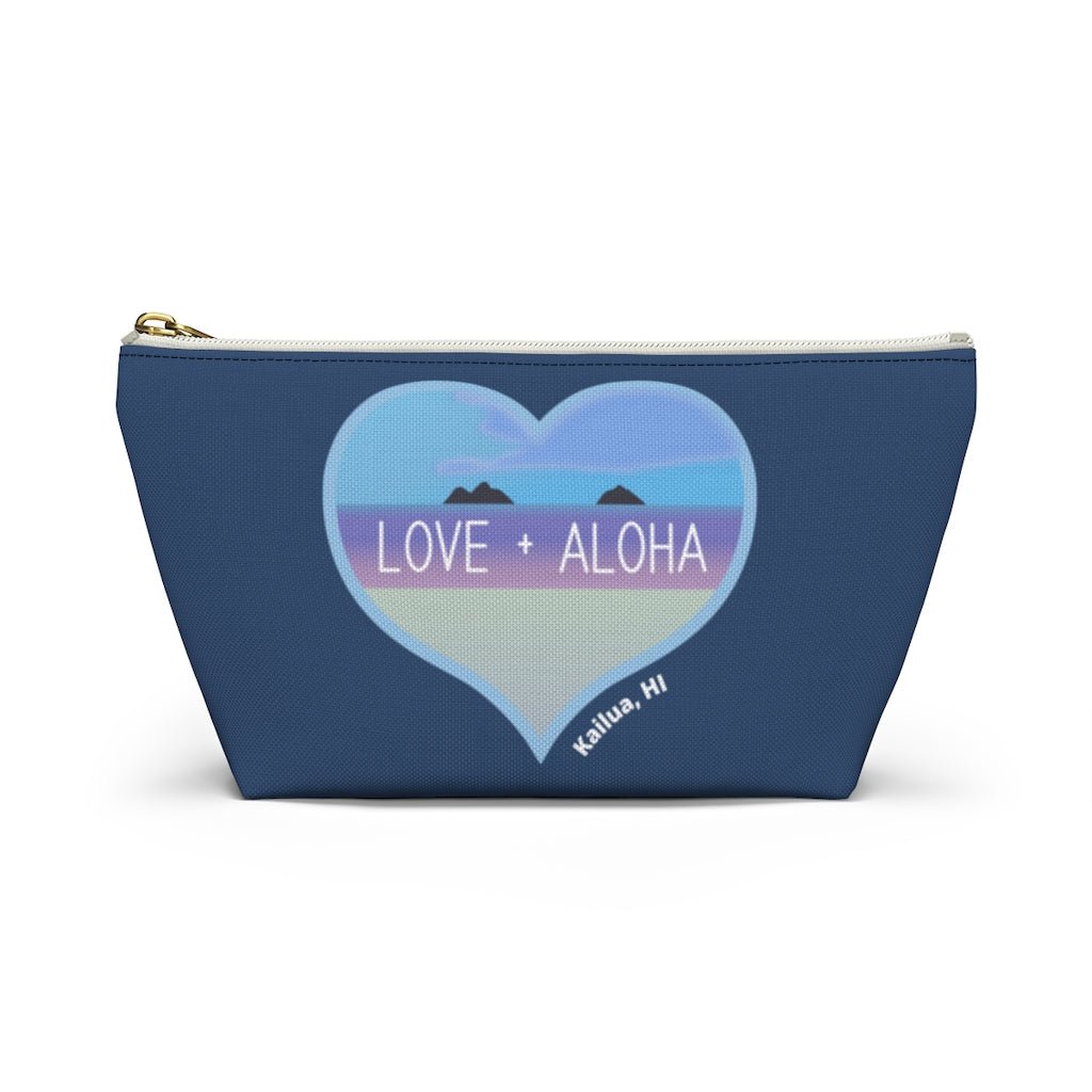 Love + Aloha Zip Pouch with T-Bottom Global Village Kailua Boutique