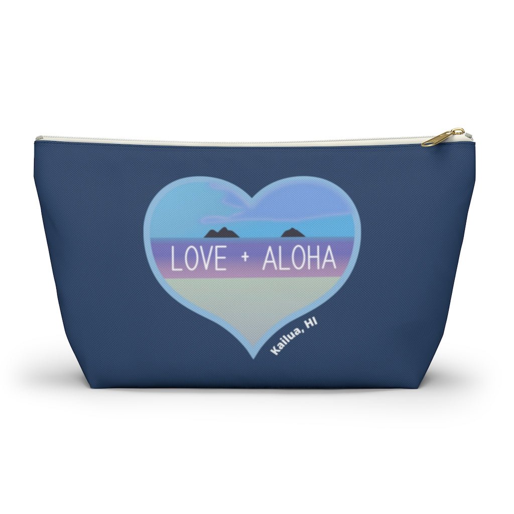 Love + Aloha Zip Pouch with T-Bottom Global Village Kailua Boutique