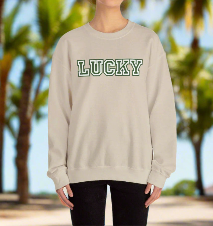 Lucky Varsity Unisex Heavy Blend Crewneck Sweatshirt - Global Village Kailua Boutique