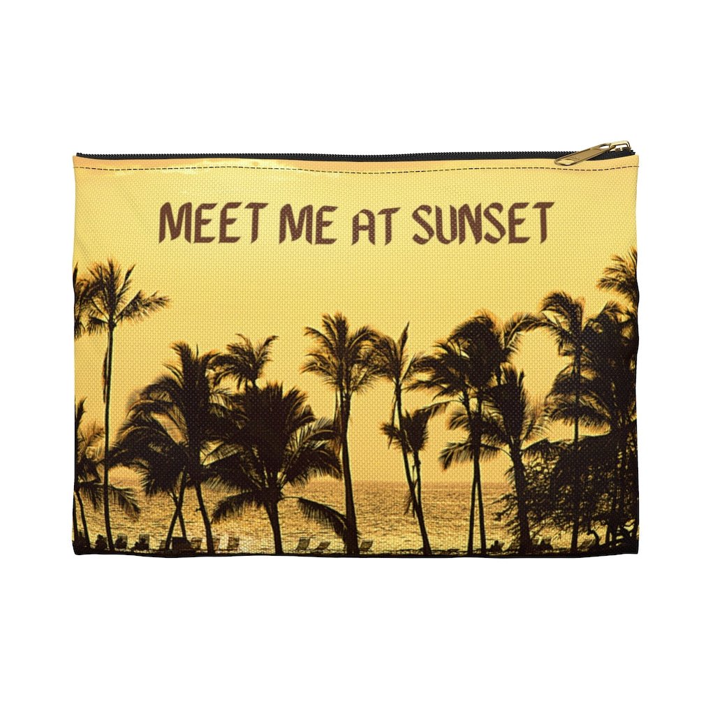 Meet Me at Sunset Zip Pouch Global Village Kailua Boutique