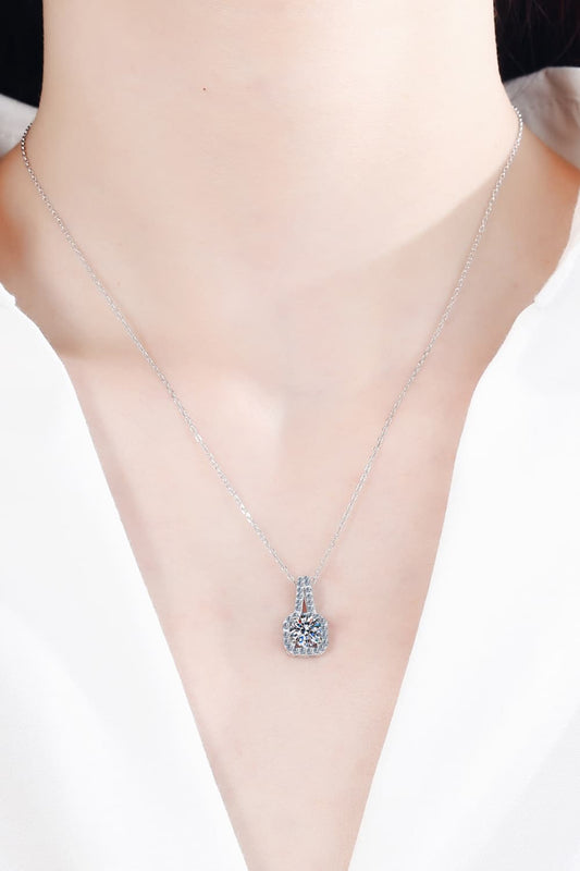 Moissanite 0.5 carat 925 Sterling Silver Necklace - Global Village Kailua Boutique
