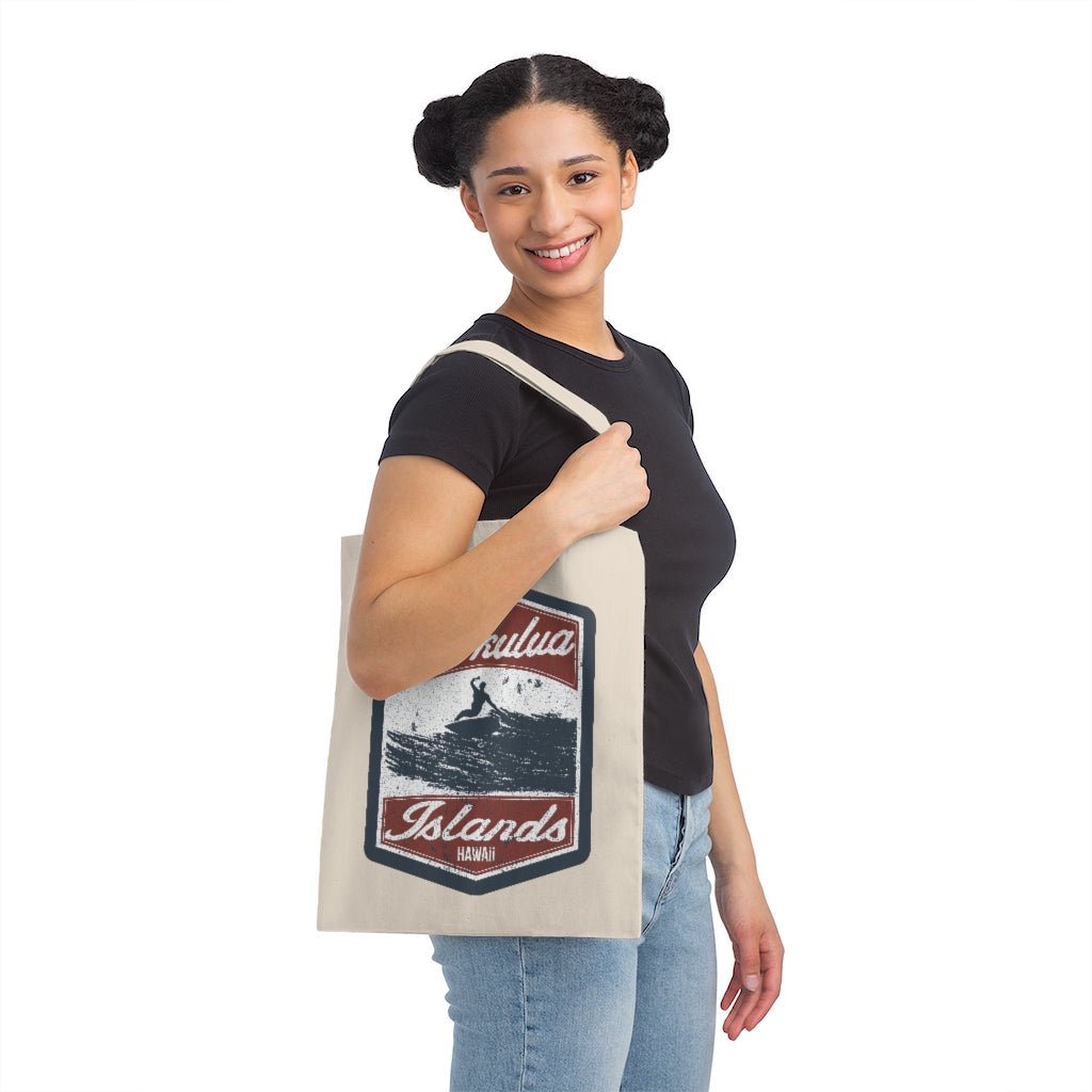 Mokulua Islands Canvas Tote Bag Global Village Kailua Boutique