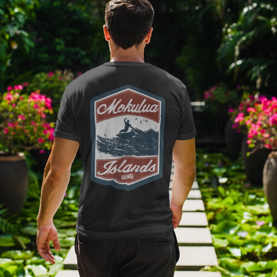Mokulua Islands Surf Unisex Tri-Blend Crew Tee Global Village Kailua Boutique