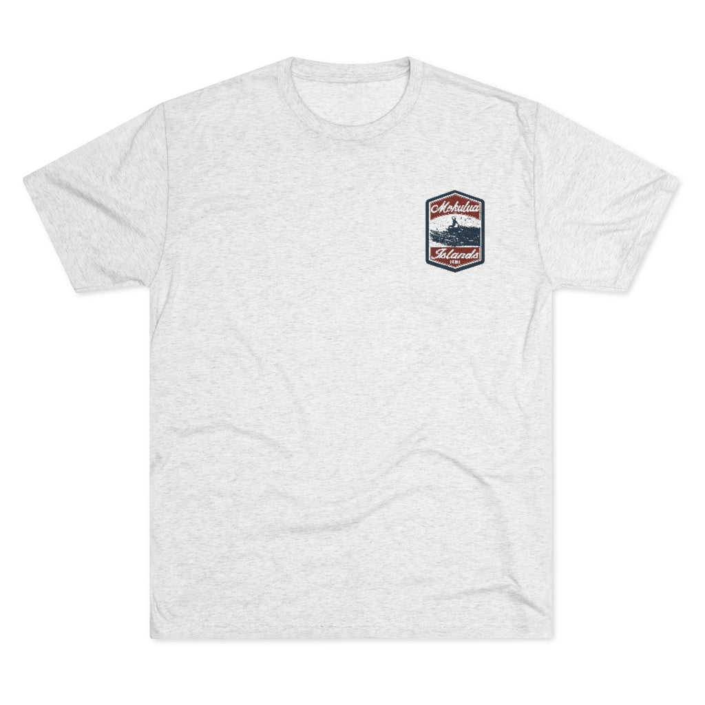 Mokulua Islands Surf Unisex Tri-Blend Crew Tee Global Village Kailua Boutique