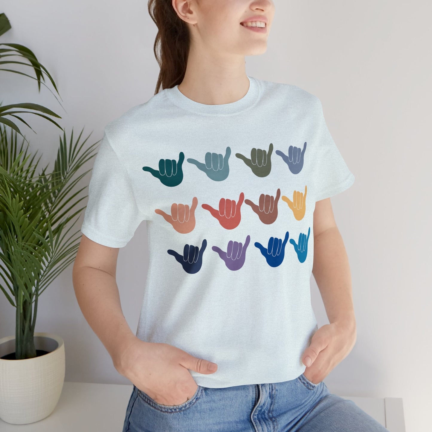 Multi Shaka Unisex Jersey Tee - Global Village Kailua Boutique