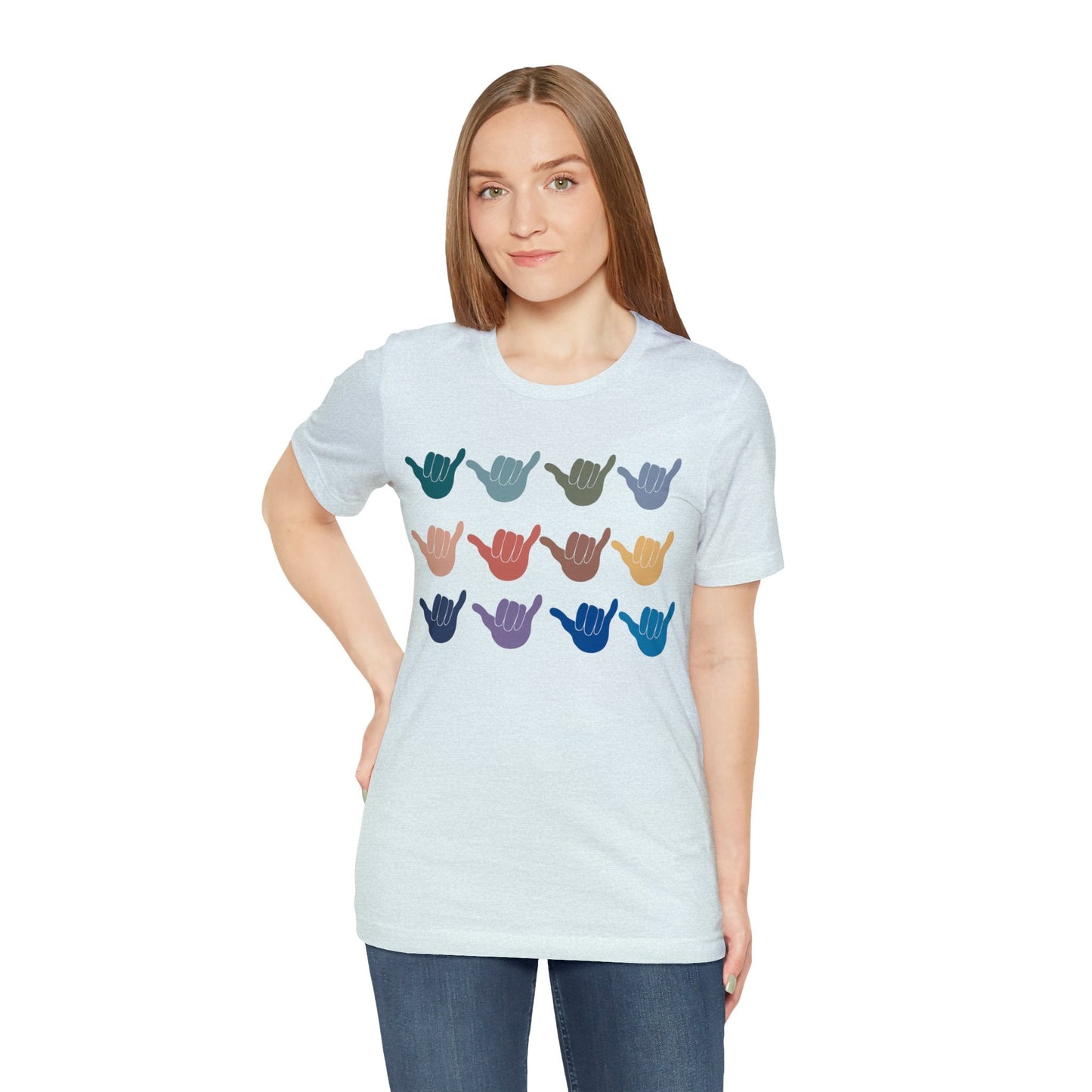 Multi Shaka Unisex Jersey Tee - Global Village Kailua Boutique