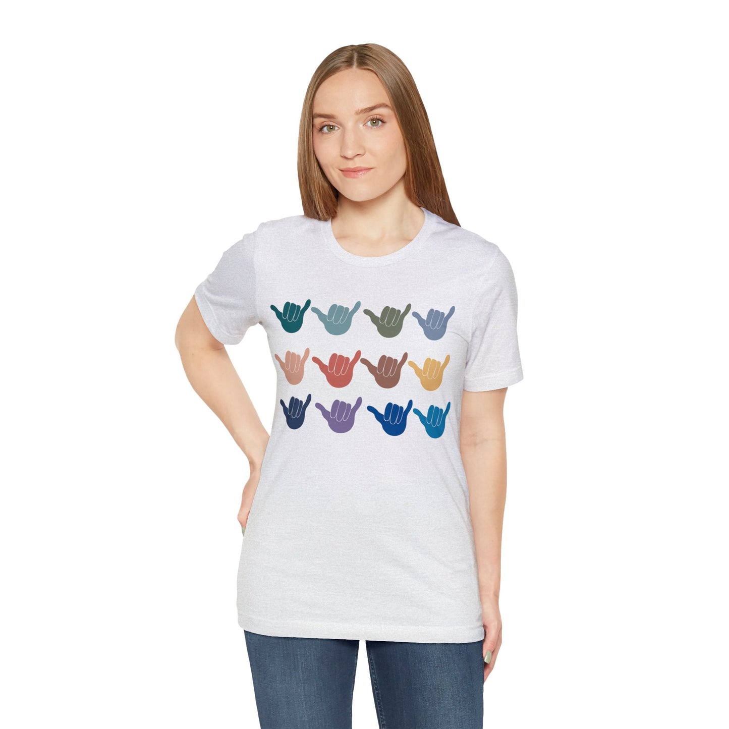 Multi Shaka Unisex Jersey Tee - Global Village Kailua Boutique