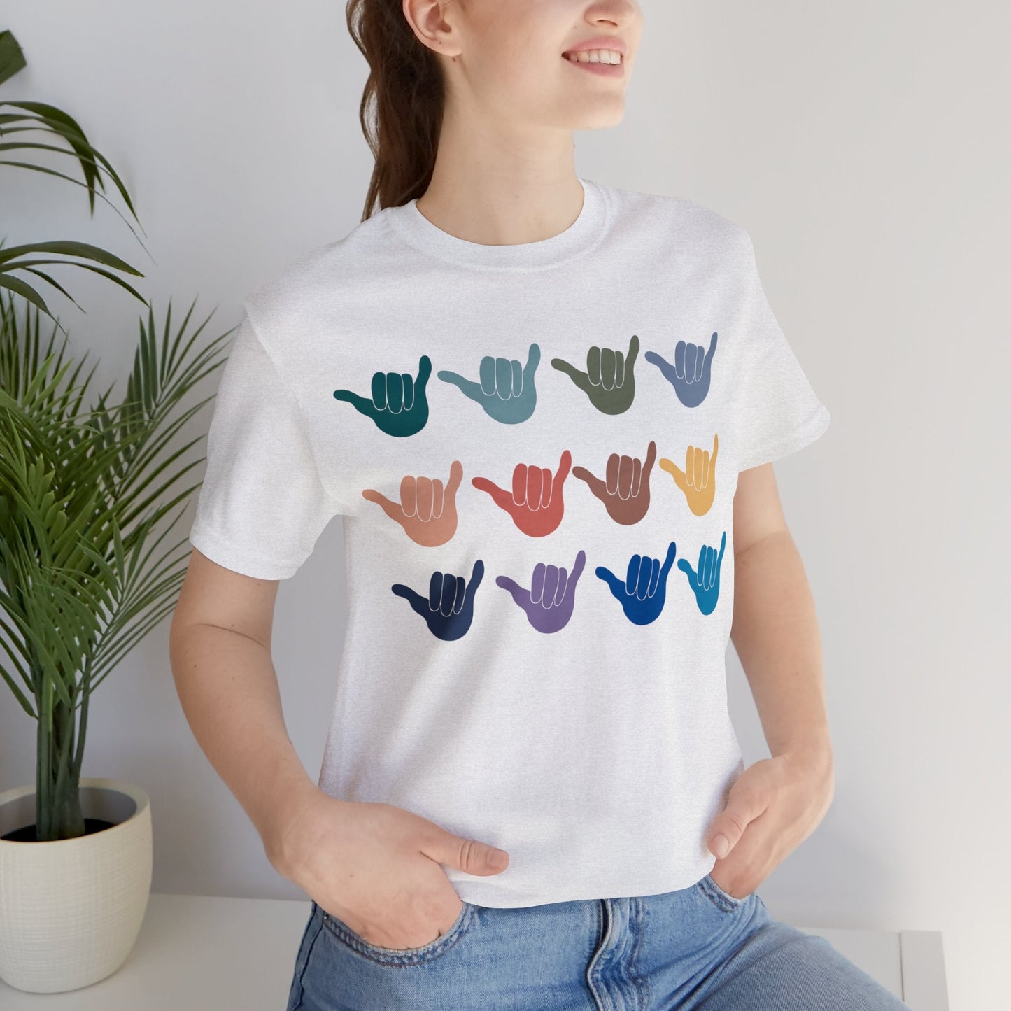 Multi Shaka Unisex Jersey Tee - Global Village Kailua Boutique
