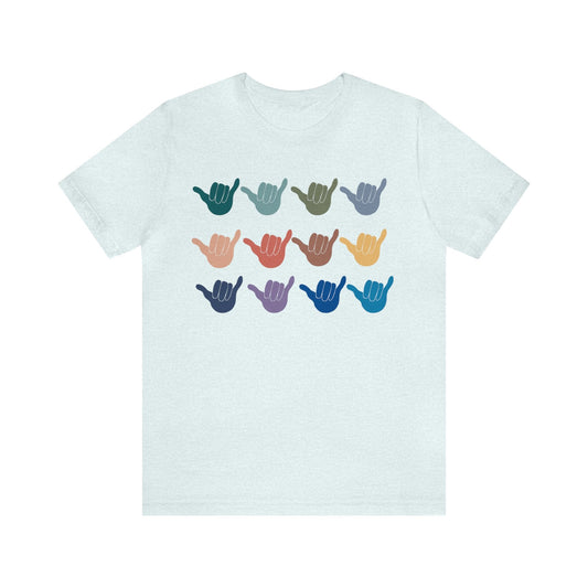 Multi Shaka Unisex Jersey Tee - Global Village Kailua Boutique