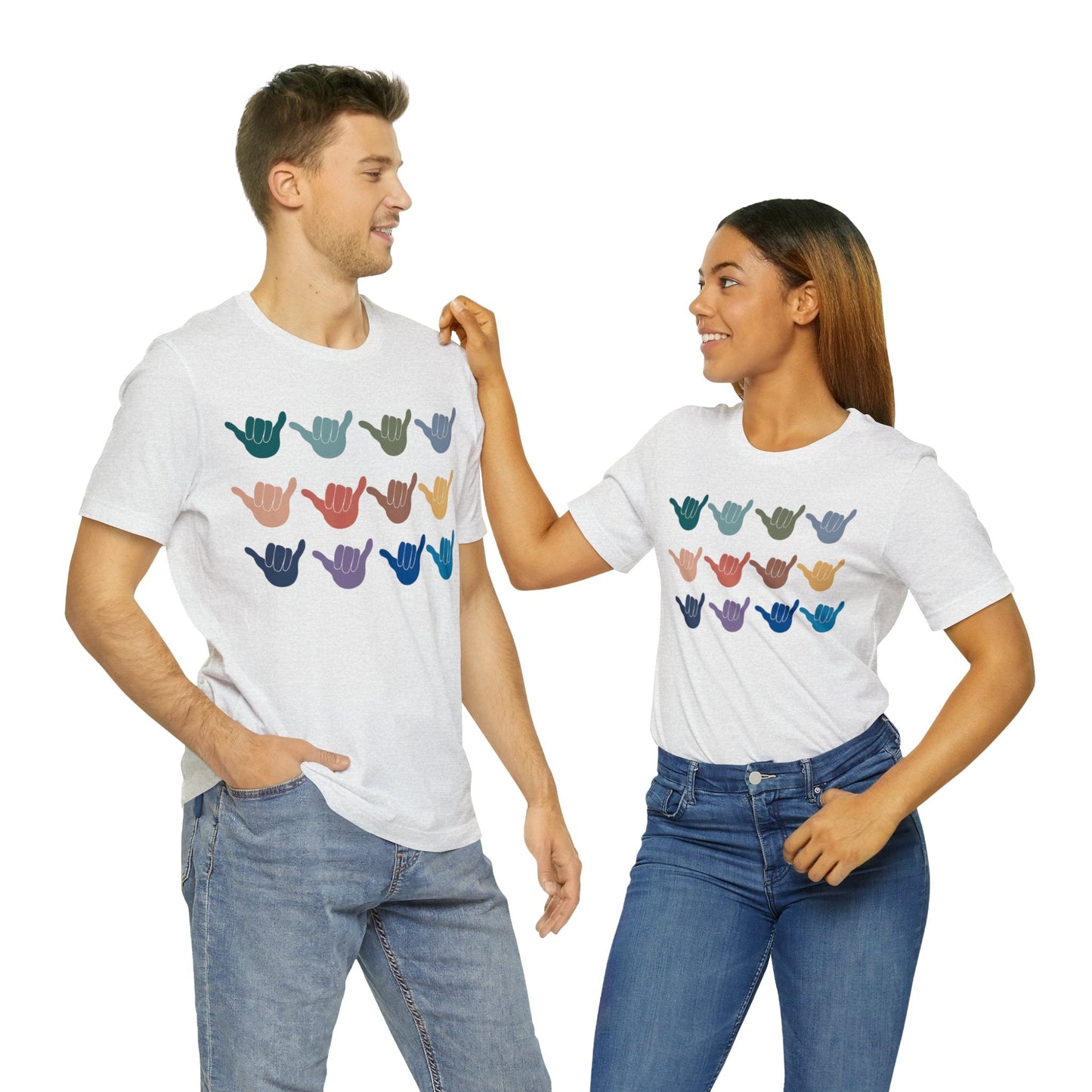 Multi Shaka Unisex Jersey Tee - Global Village Kailua Boutique