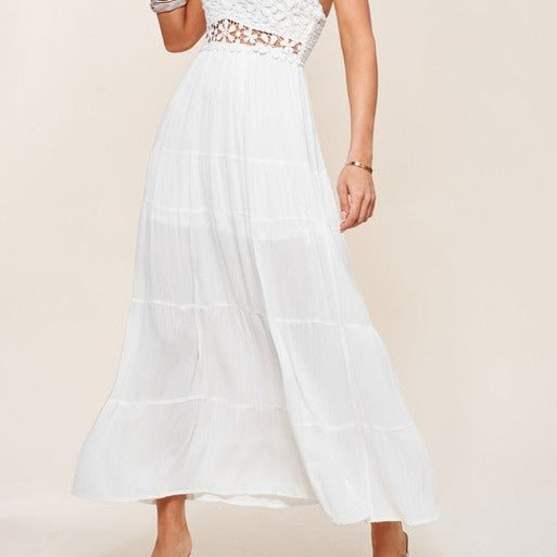 Crochet Top Maxi Dress Global Village Kailua Boutique