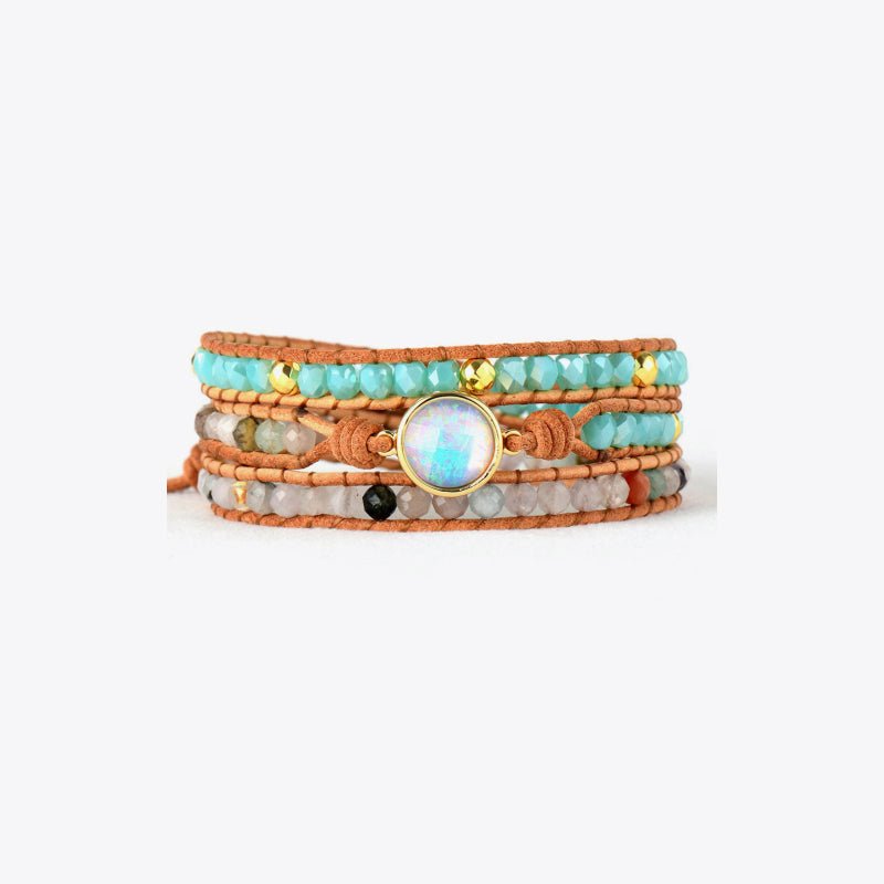Opal Beaded Triple Layered Bracelet - Global Village Kailua Boutique