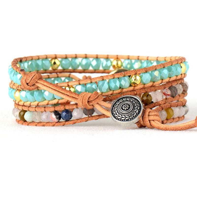 Opal Beaded Triple Layered Bracelet - Global Village Kailua Boutique