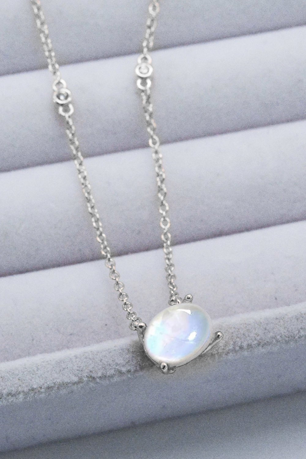 Oval Moonstone Pendant Necklace - Global Village Kailua Boutique