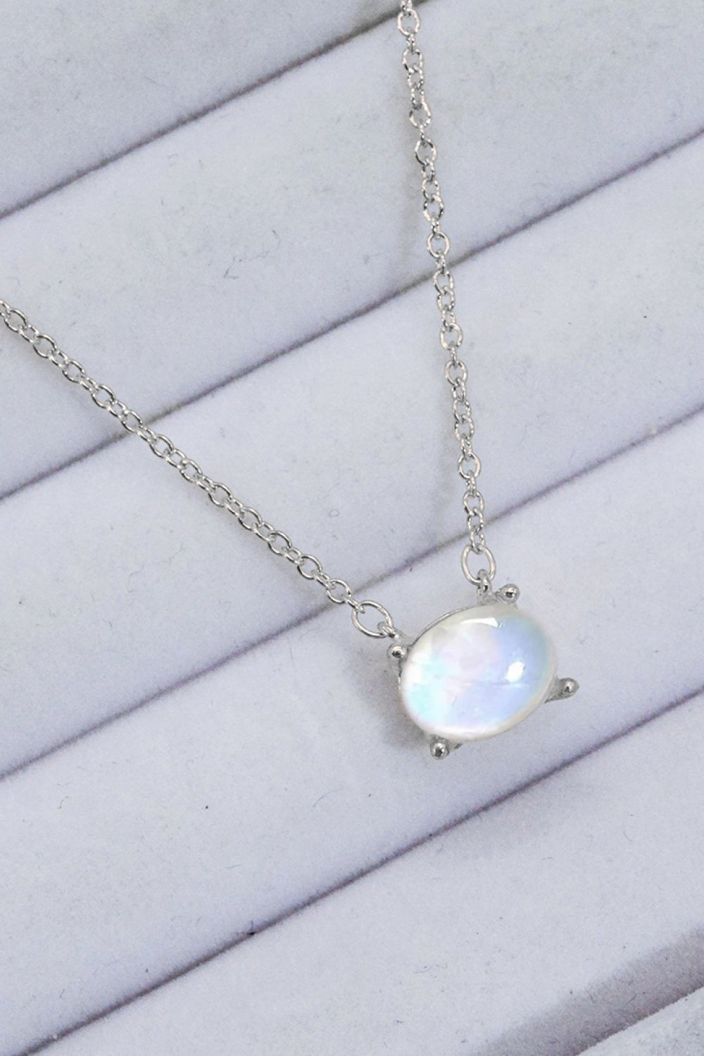 Oval Moonstone Pendant Necklace - Global Village Kailua Boutique