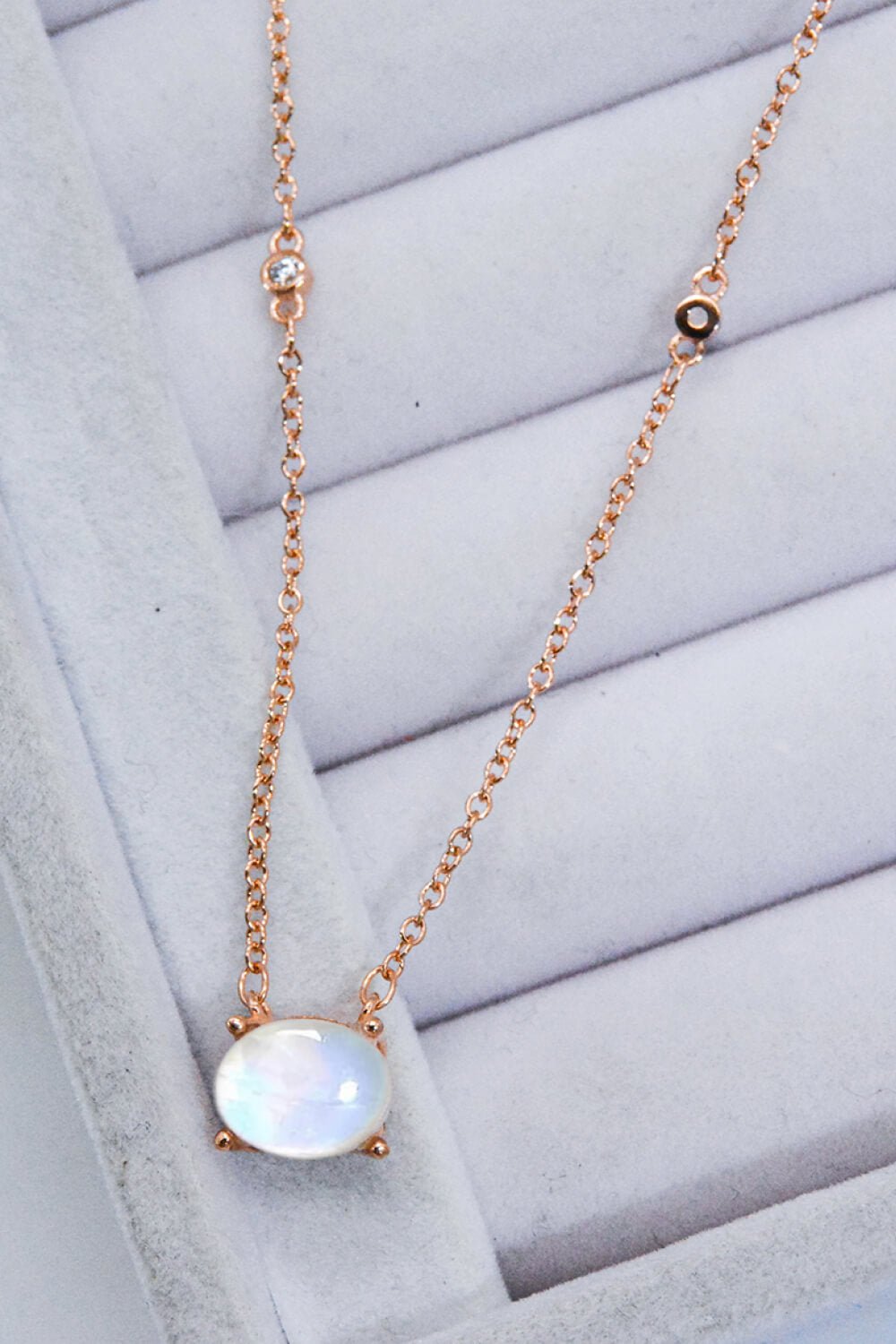 Oval Moonstone Pendant Necklace - Global Village Kailua Boutique
