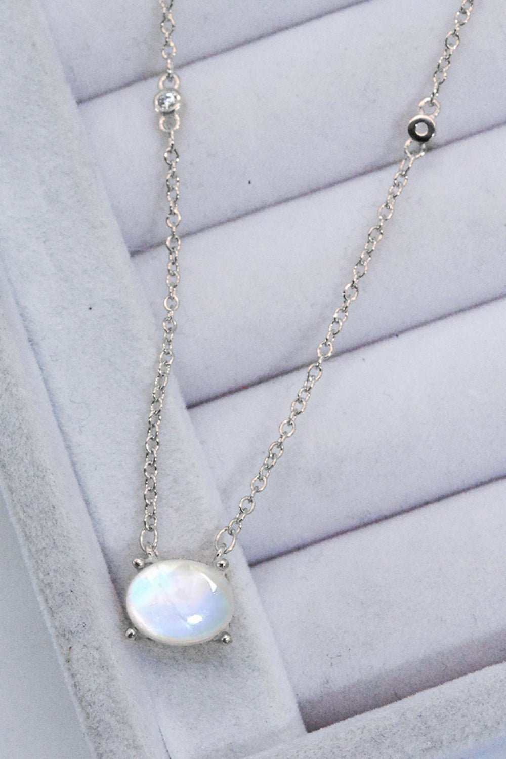 Oval Moonstone Pendant Necklace - Global Village Kailua Boutique