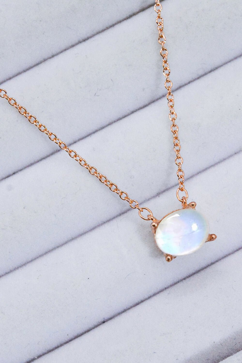 Oval Moonstone Pendant Necklace - Global Village Kailua Boutique
