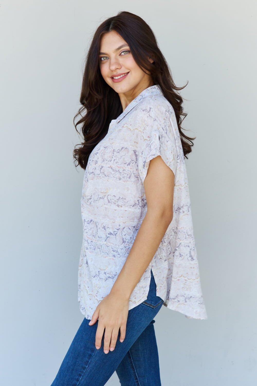 Paisley Printed Twist Top - Global Village Kailua Boutique