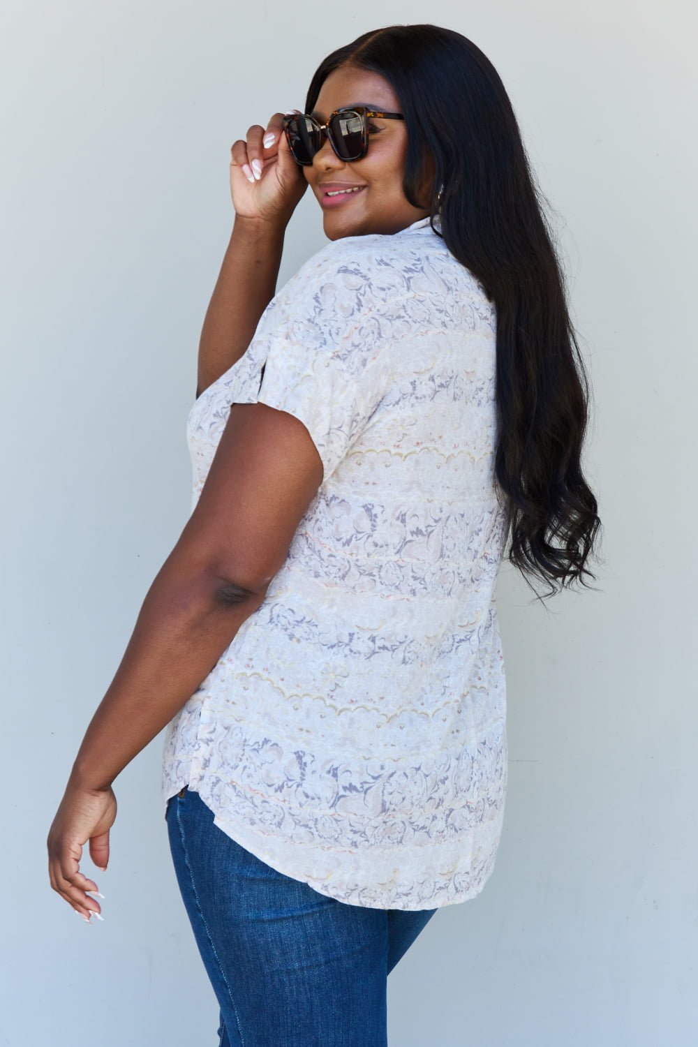 Paisley Printed Twist Top - Global Village Kailua Boutique