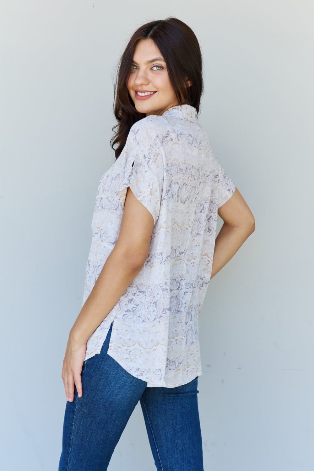 Paisley Printed Twist Top - Global Village Kailua Boutique