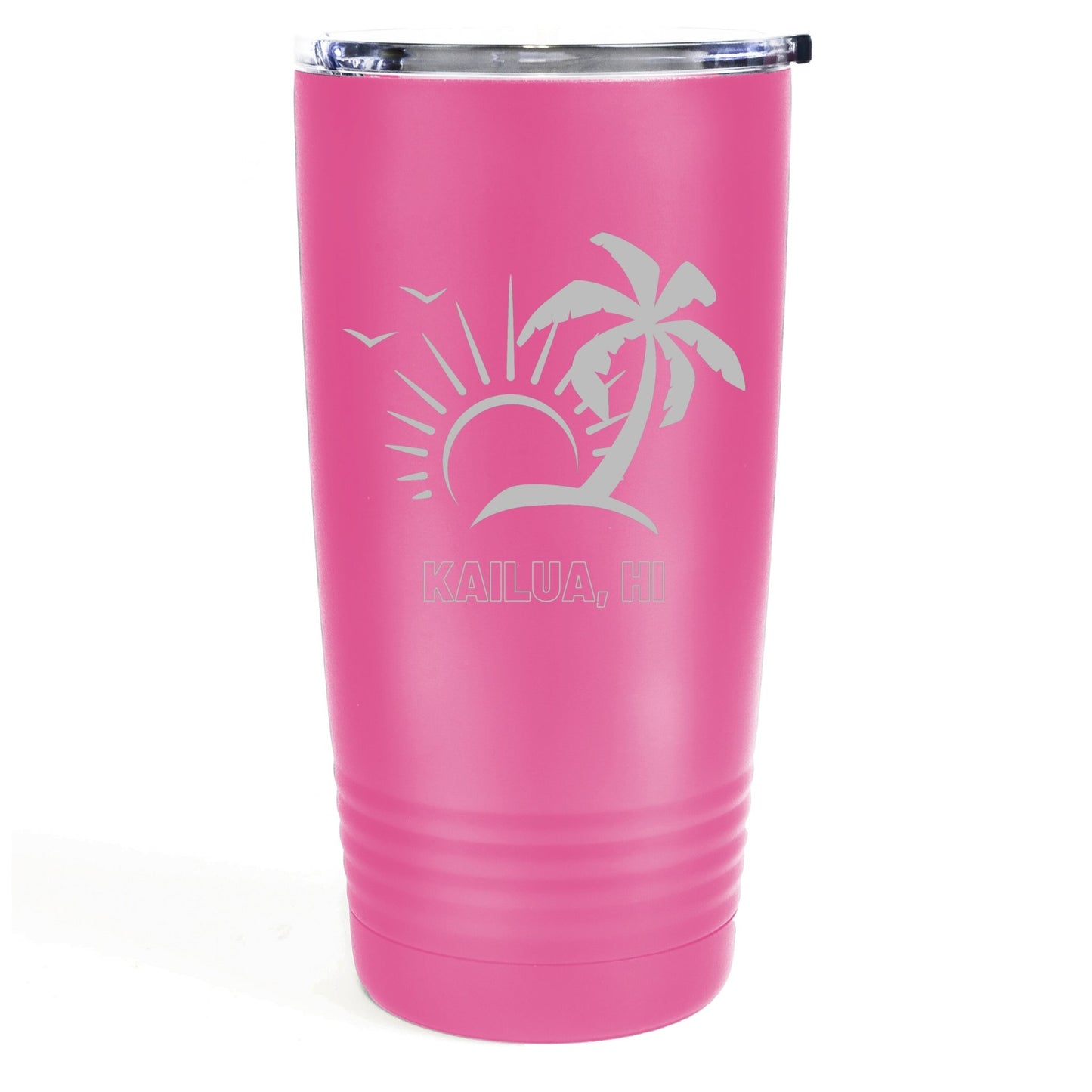 Palm Scene 20oz Etched Tumbler Global Village Kailua Boutique
