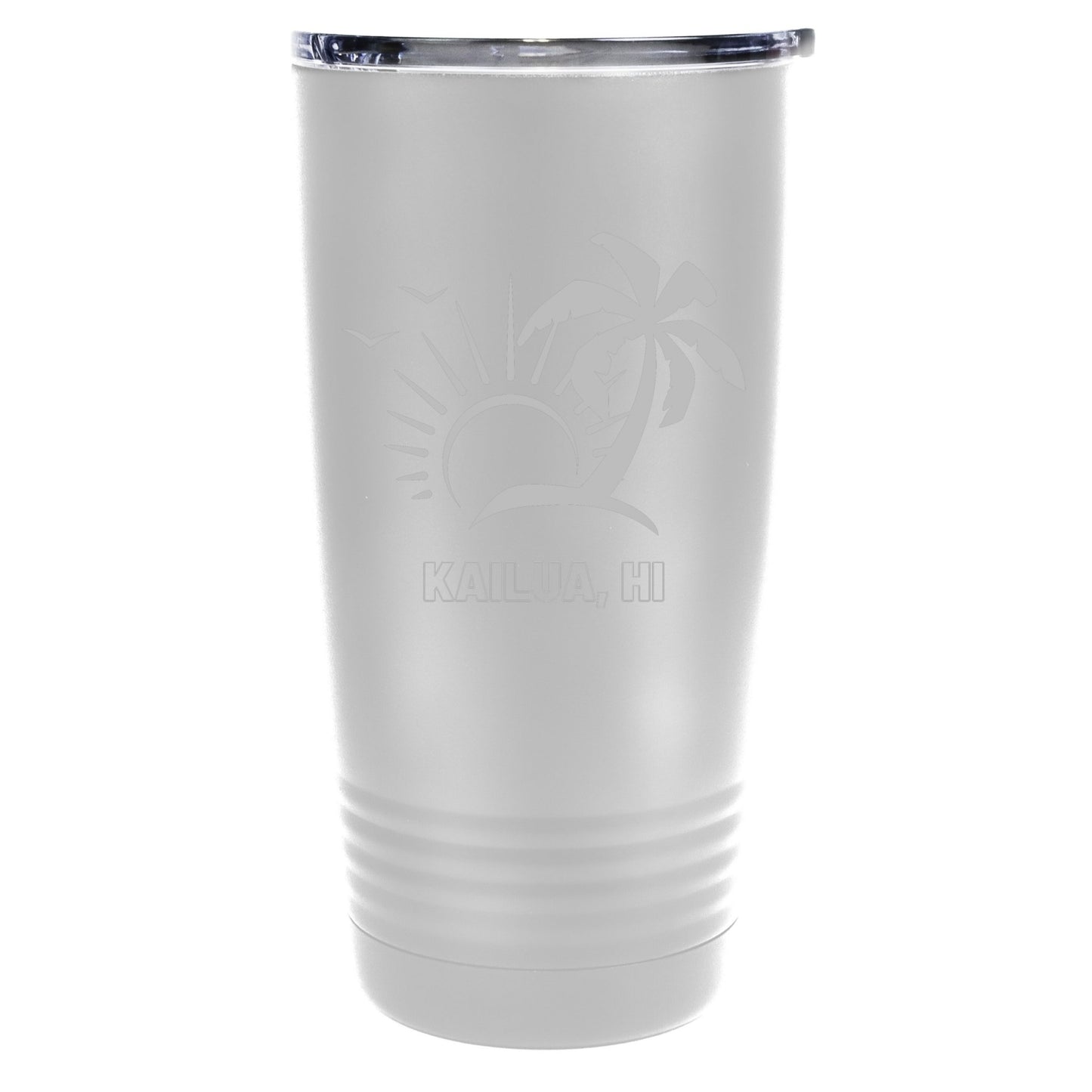 Palm Scene 20oz Etched Tumbler Global Village Kailua Boutique