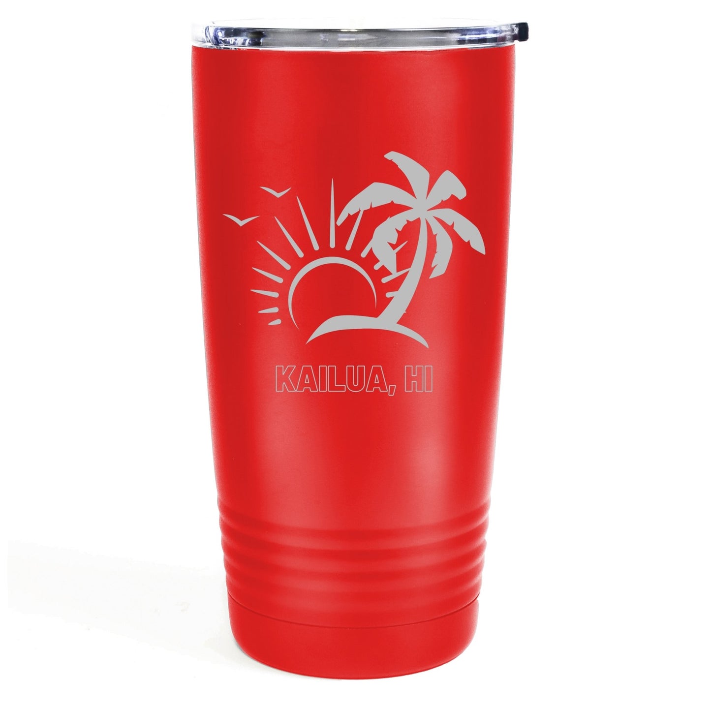 Palm Scene 20oz Etched Tumbler Global Village Kailua Boutique
