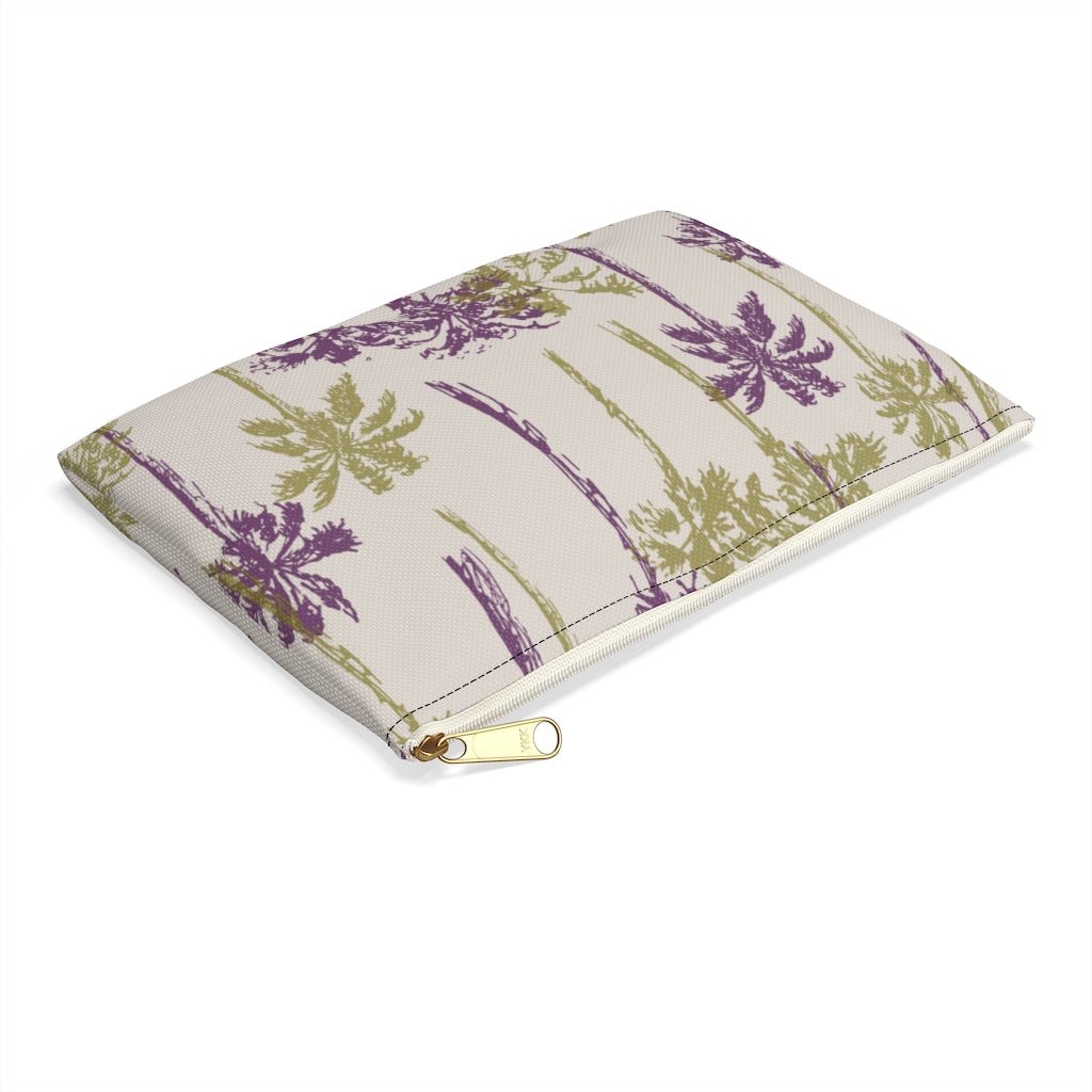 Palm Tree Zip Pouch Global Village Kailua Boutique