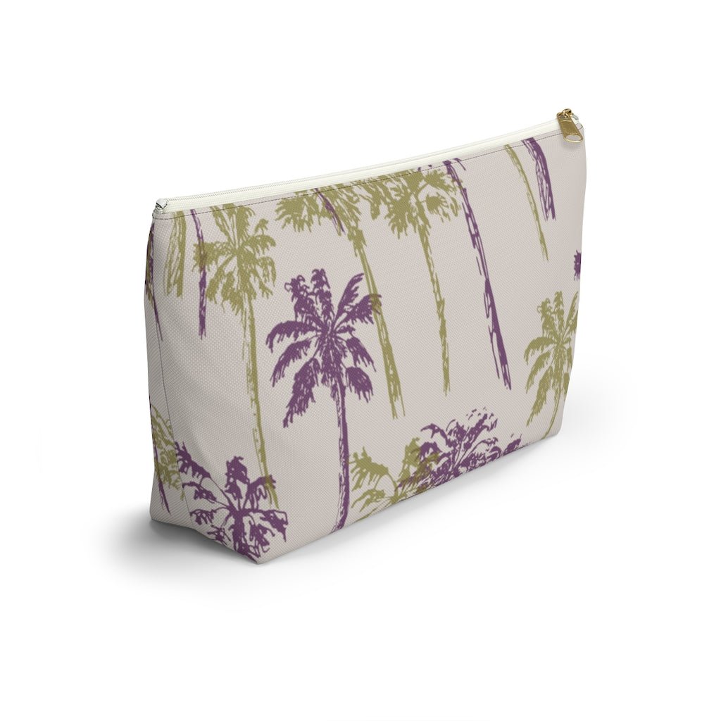 Palm Tree Zip Pouch with T-Bottom Global Village Kailua Boutique