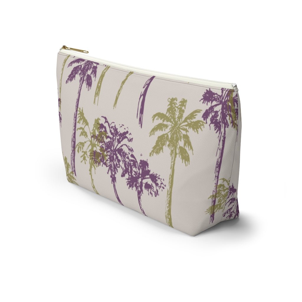 Palm Tree Zip Pouch with T-Bottom Global Village Kailua Boutique
