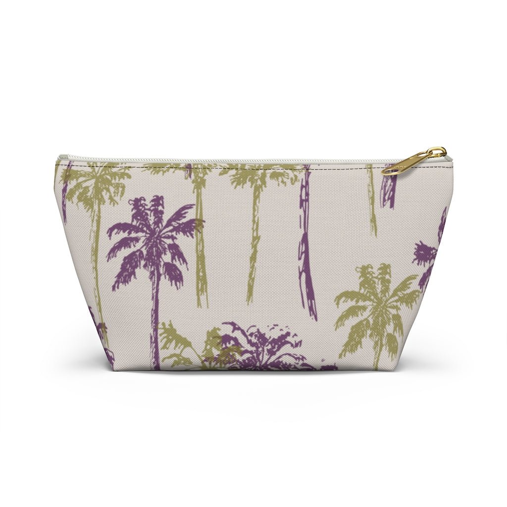 Palm Tree Zip Pouch with T-Bottom Global Village Kailua Boutique