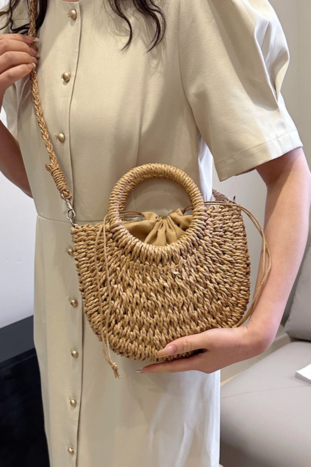 Paper Straw Crossbody Bag Global Village Kailua