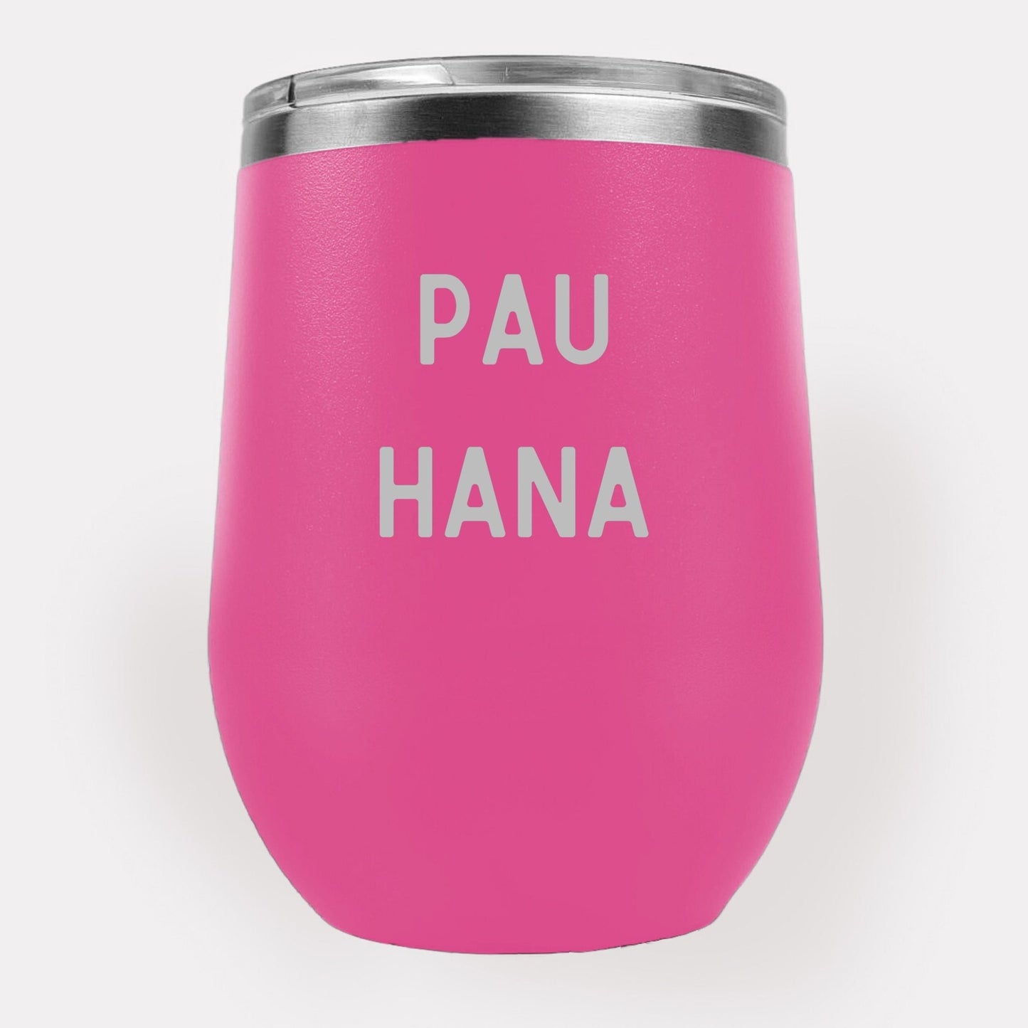 Pau Hana 12oz Etched Tumbler Global Village Kailua Boutique